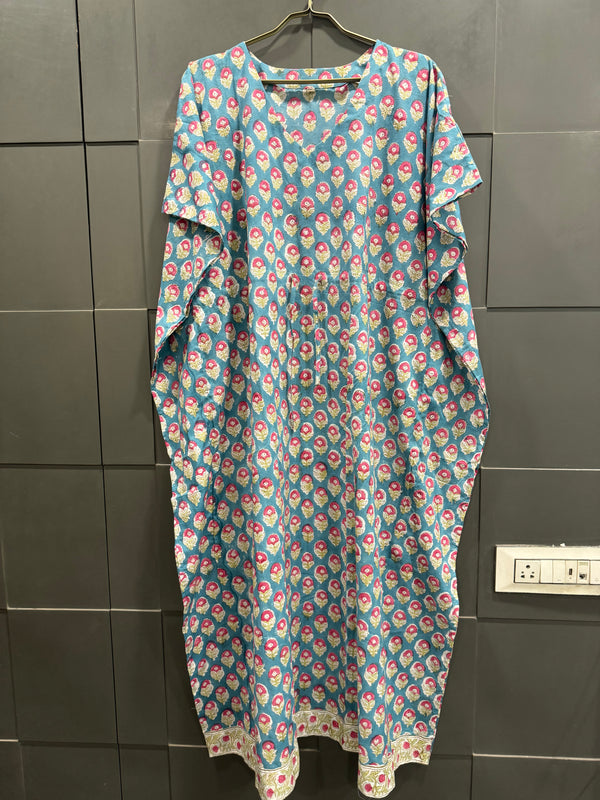 Pure Cotton Handblock Printed Kaftan