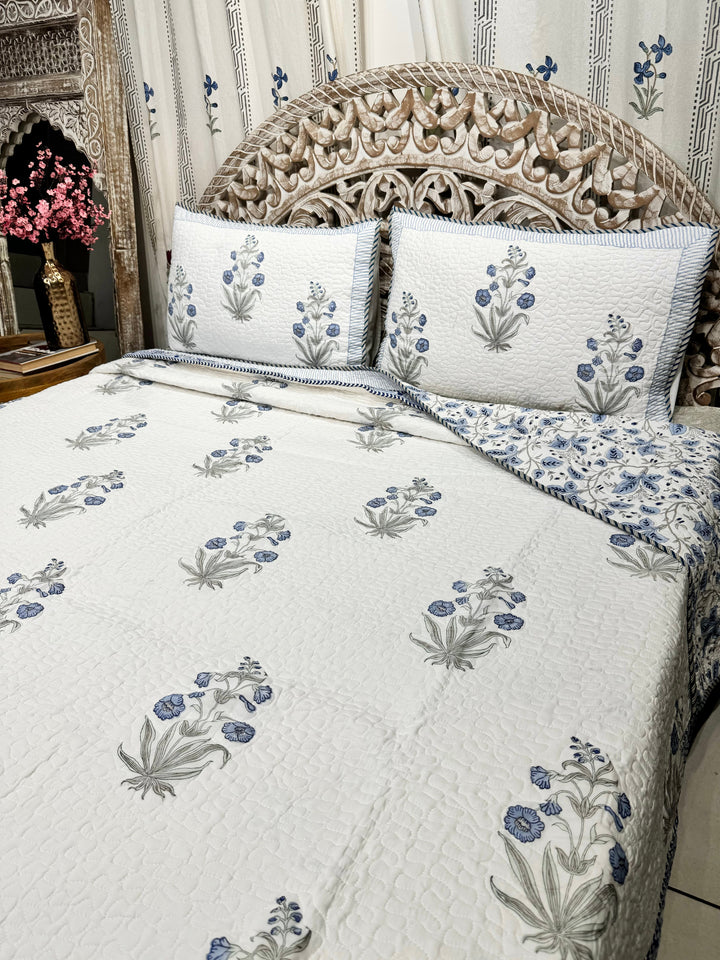Hand Block Mulmul Cotton Bedspreads | Summer Dream Bedspread - The Decor Central