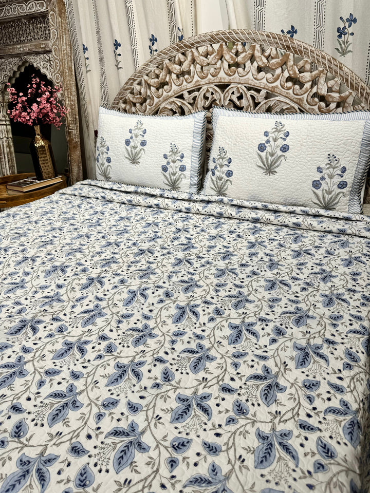 Hand Block Mulmul Cotton Bedspreads | Summer Dream Bedspread - The Decor Central