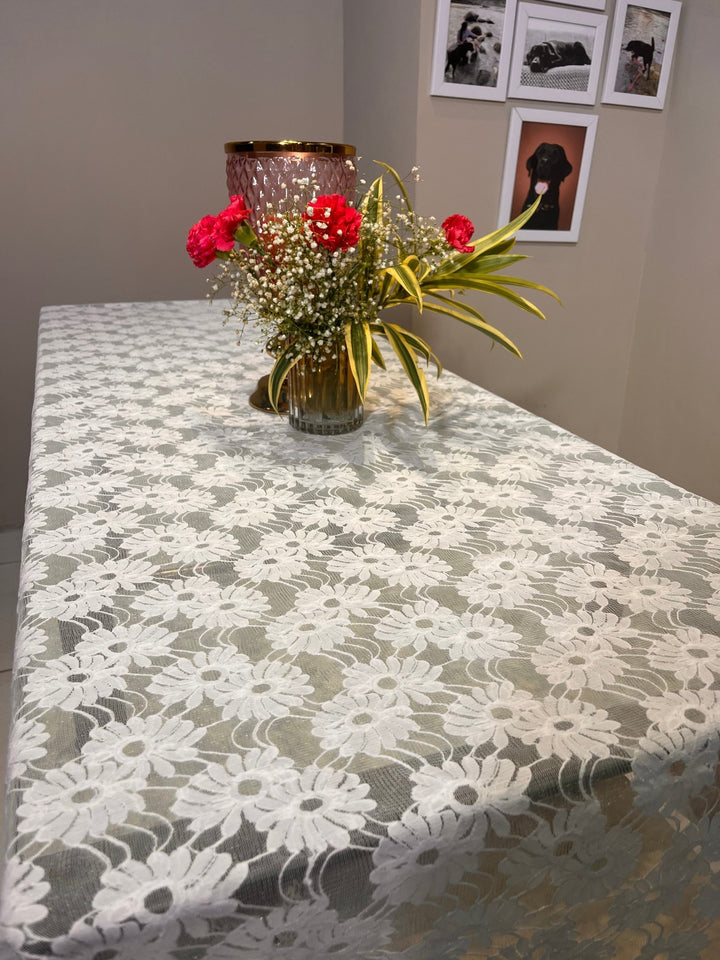 Ivory table Cover - The Decor Central