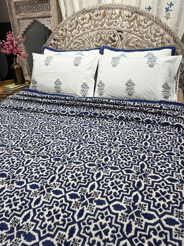 Nisha Bedding Set (Bedspreads + Quilt) - The Decor Central