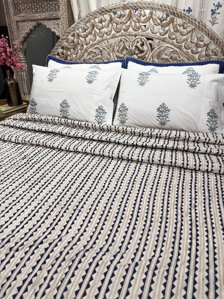 Nisha Bedding Set (Bedspreads + Quilt) - The Decor Central