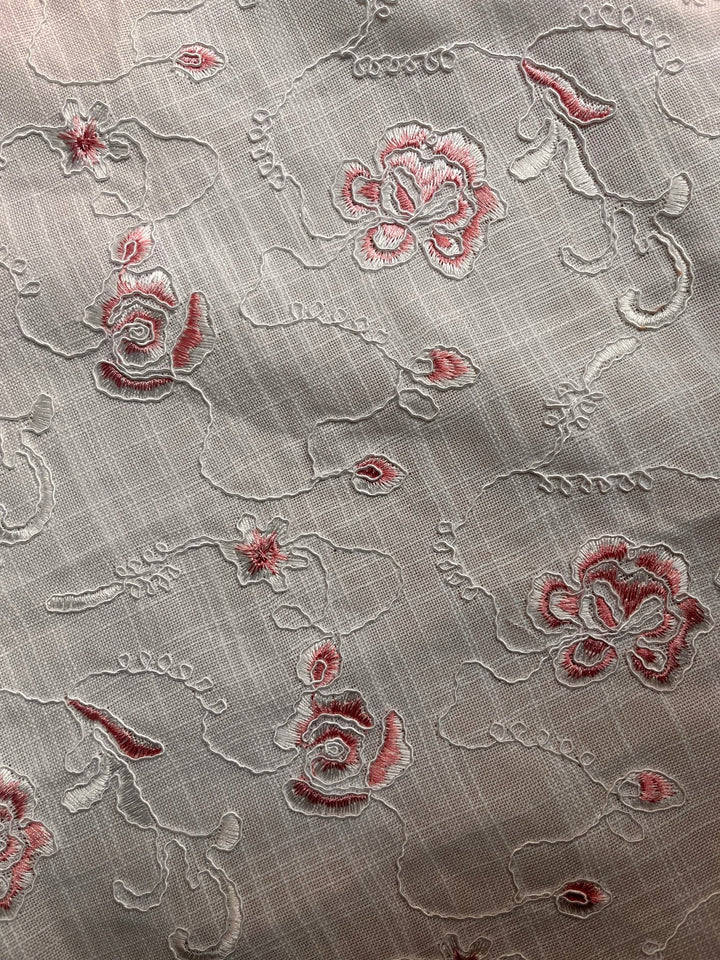 Rose Embroidered Table Cover - The Decor Central